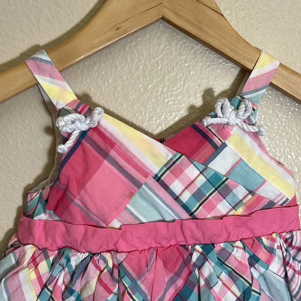 Janie and Jack Colorful Plaid Cotton Lined Sundress